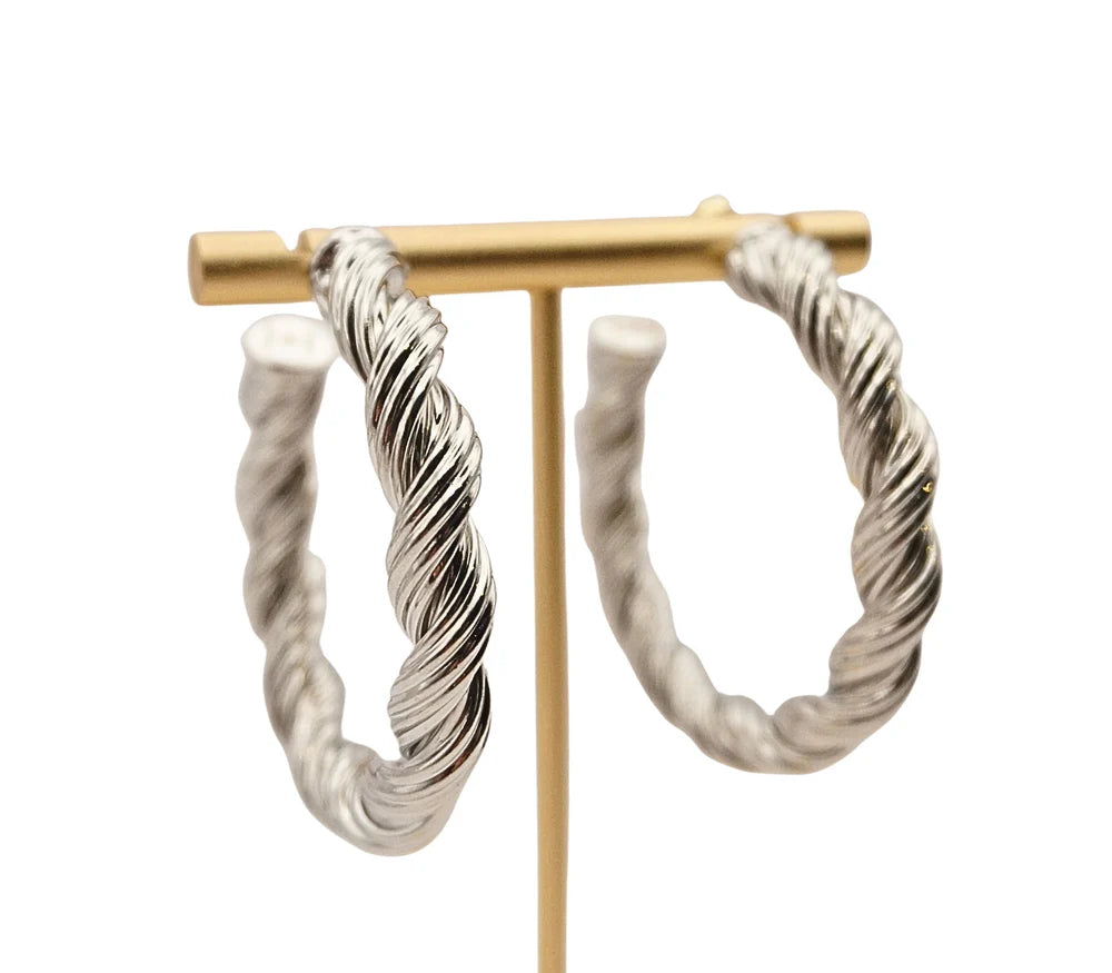 Hot Girl Hoops Silver