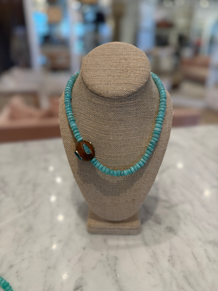 Icon Gemstone Necklace Aqua