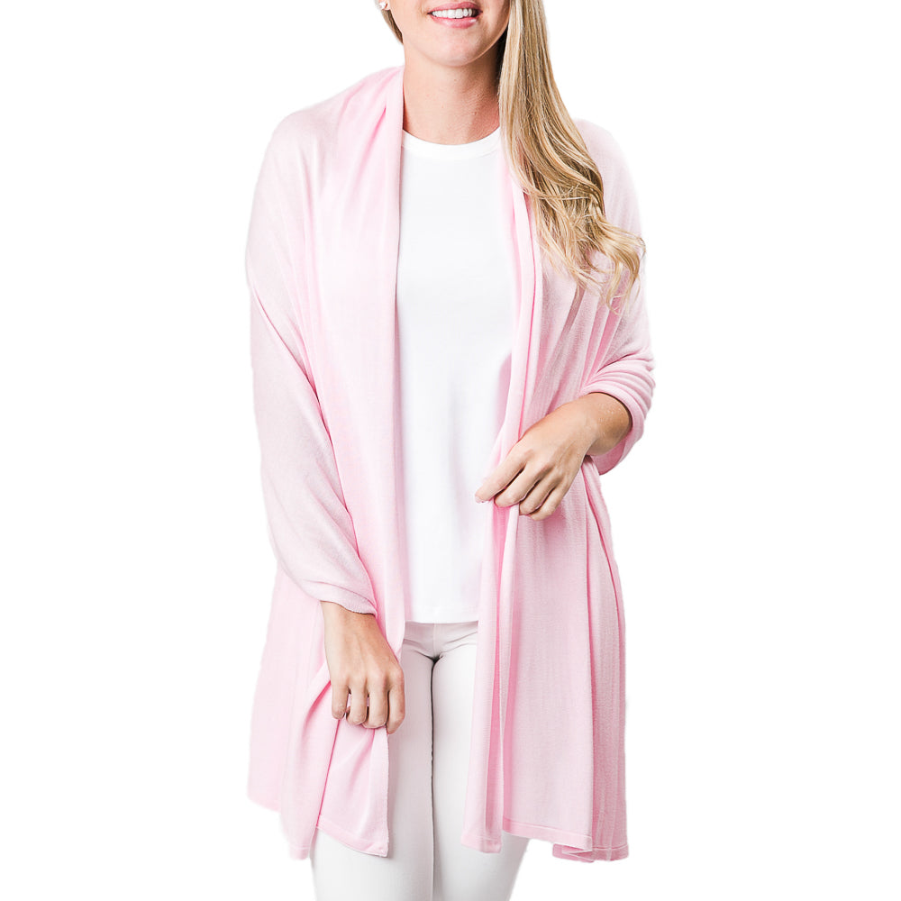 Ari Bamboo Shawl Wrap Peony Pink