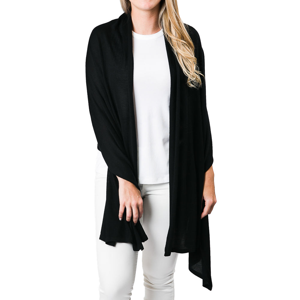Ari Bamboo Shawl Wrap Black