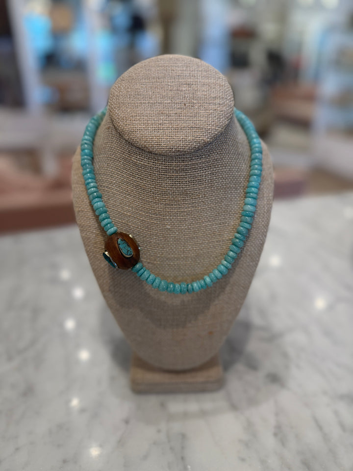 Icon Gemstone Necklace Aqua