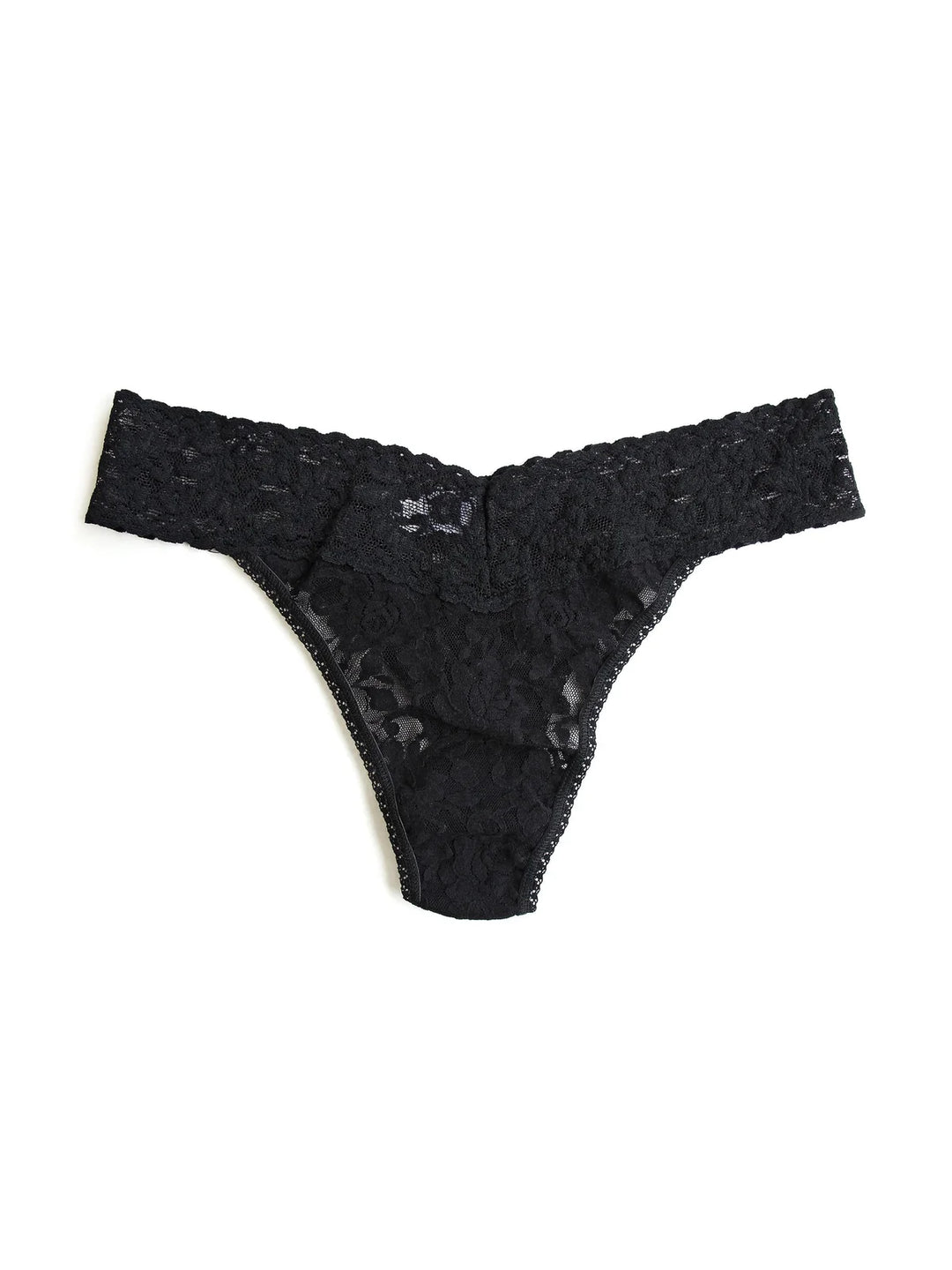 Sig Lace Original Thong Wrapped Black