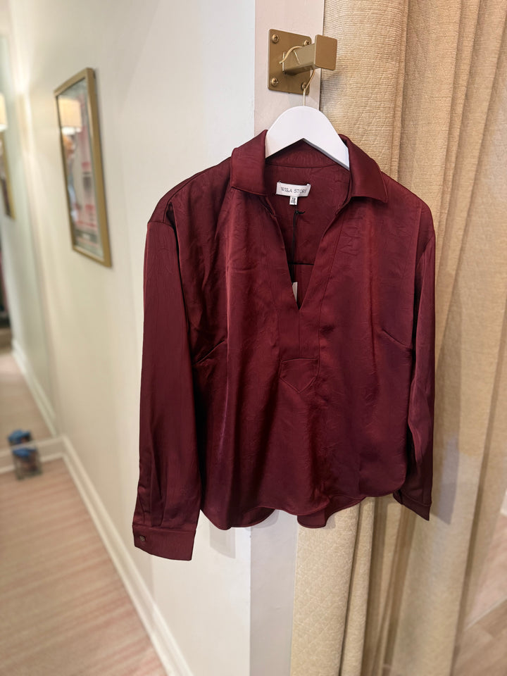 Elizabeth Top Bordeaux