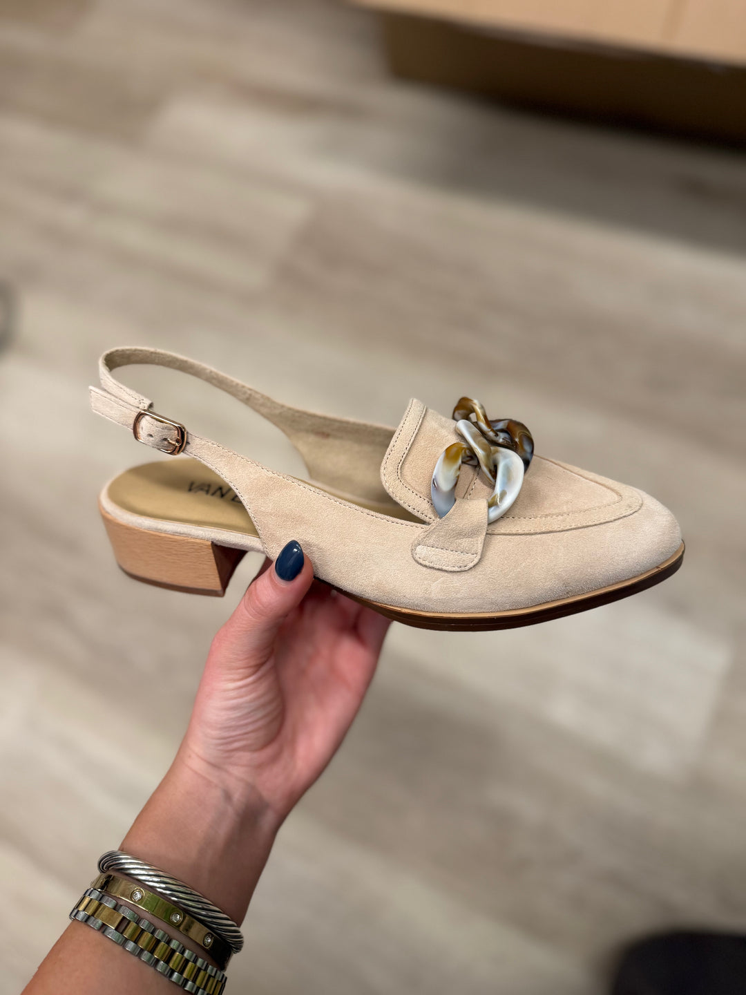Thea Loafer Nude Suede