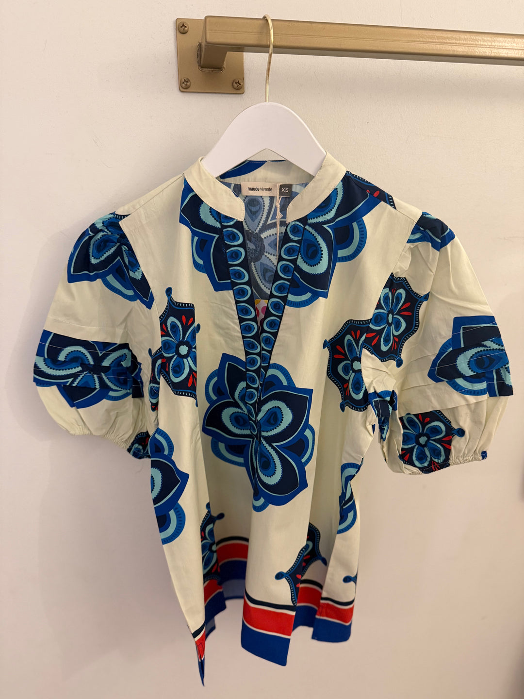 Raya Top Geometric Florals