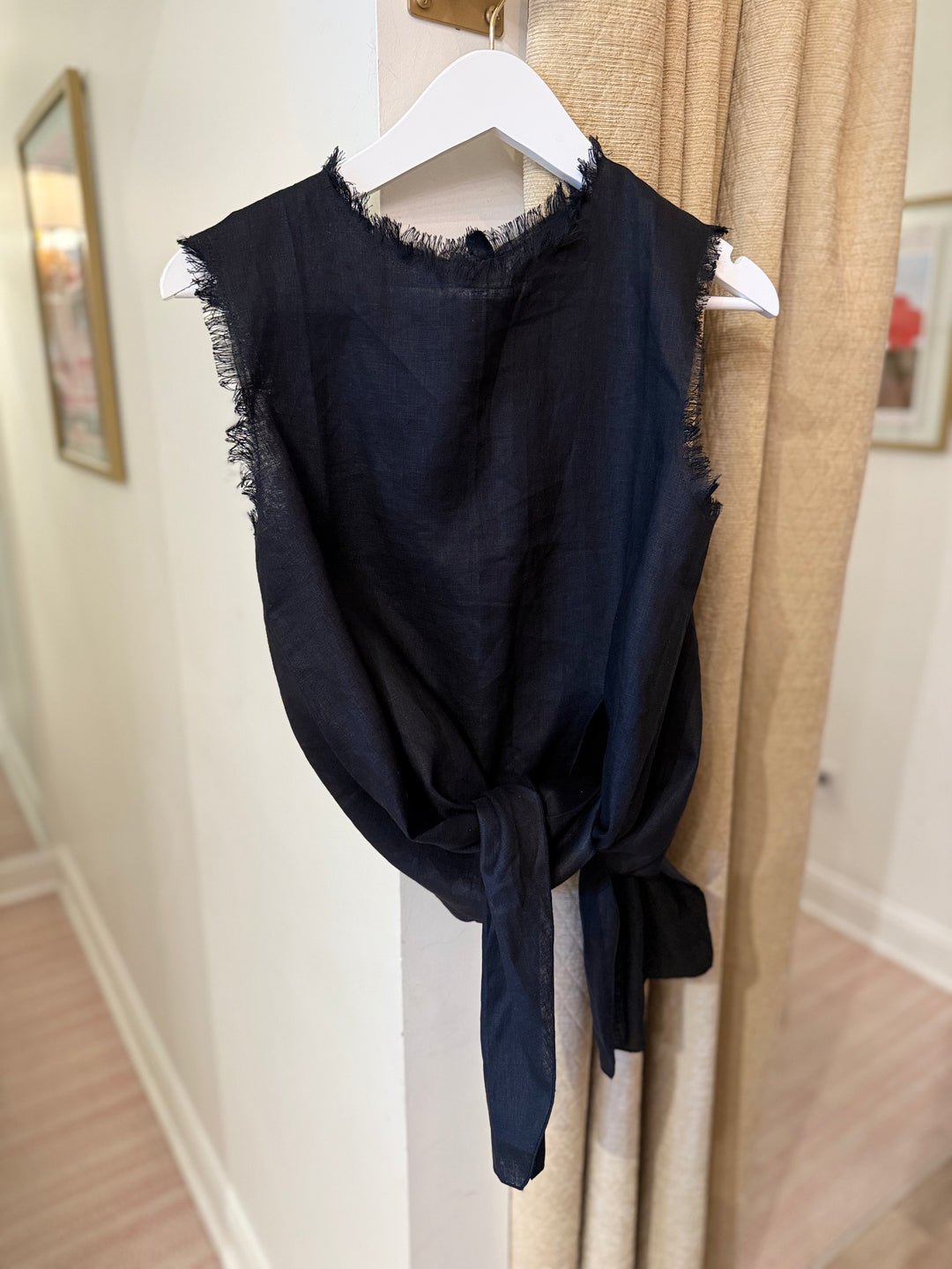 Ziggy Top Linen Black