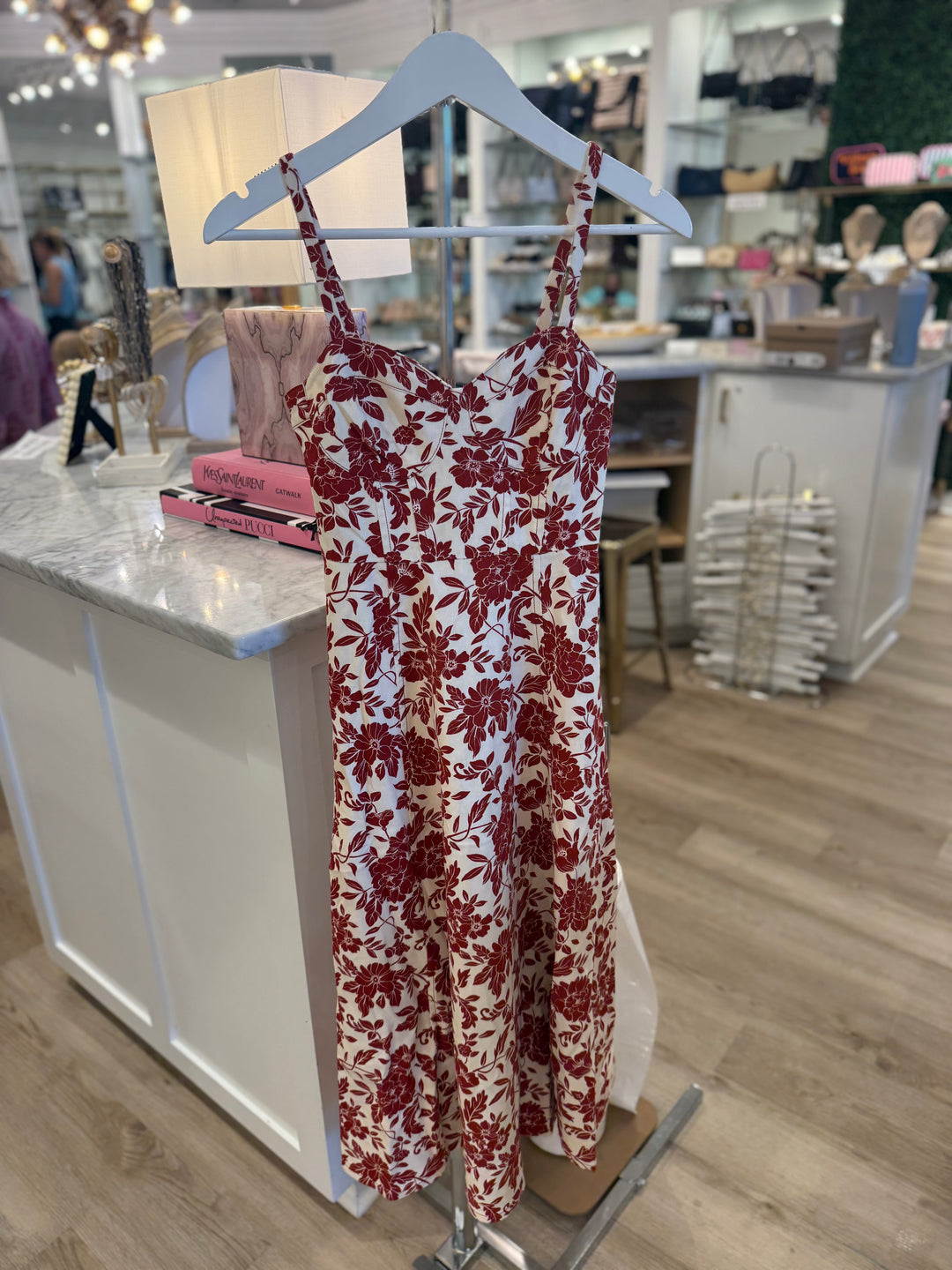 Lili Sweetheart Neckline Midi Dress