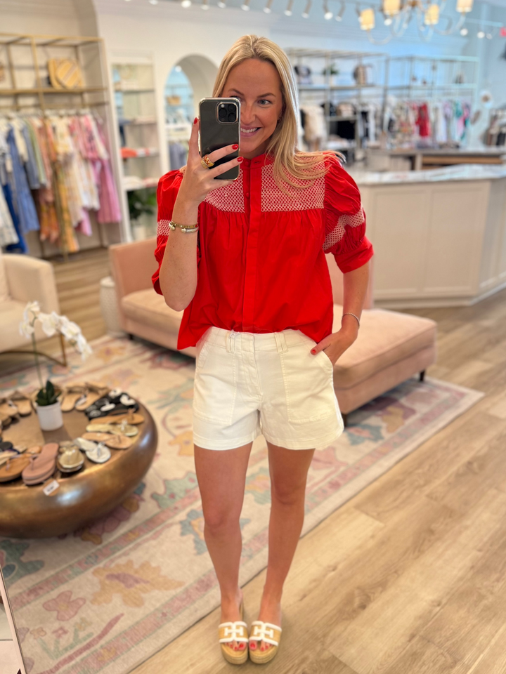 Sutton Blouse Red