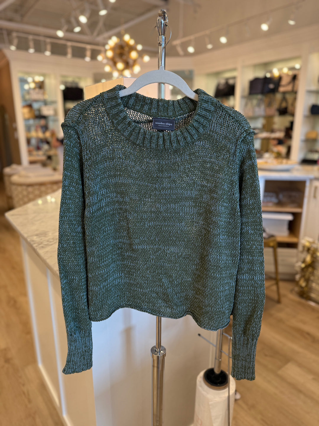 Harper Cropped Crew Green