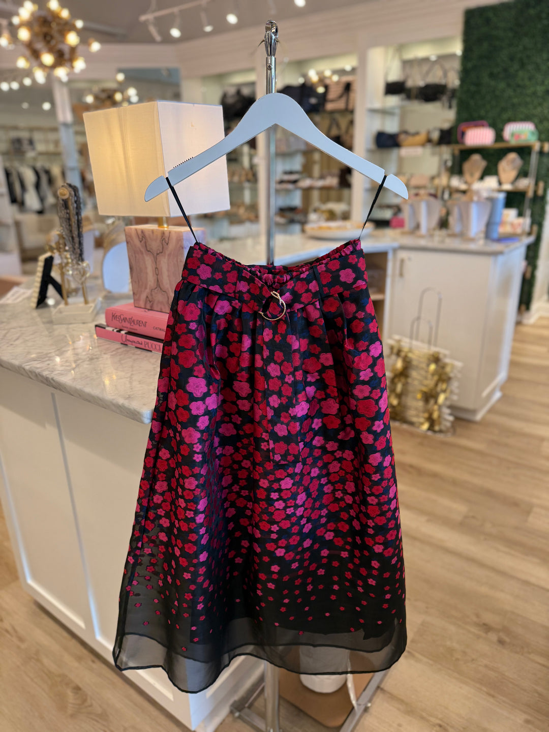 Maya Print Skirt Black