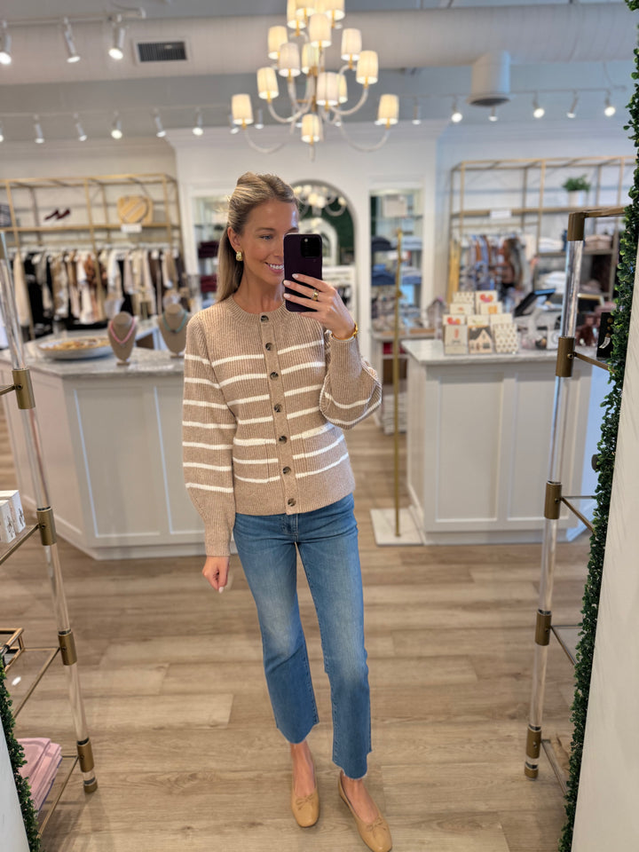 Josie Structured Stripe Cardigan