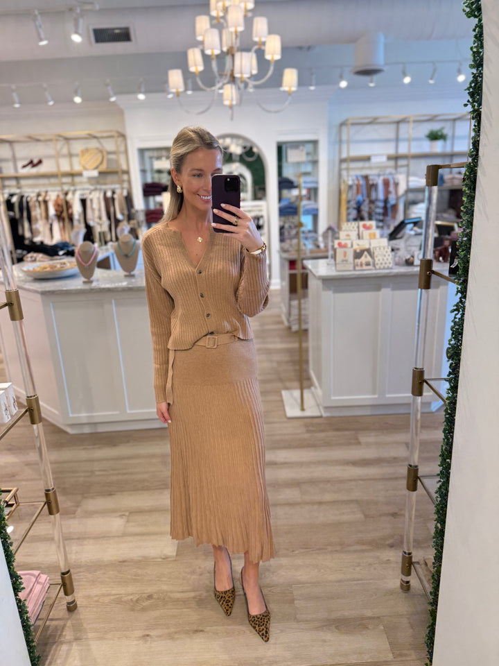 Rory Pleated Midi Skirt