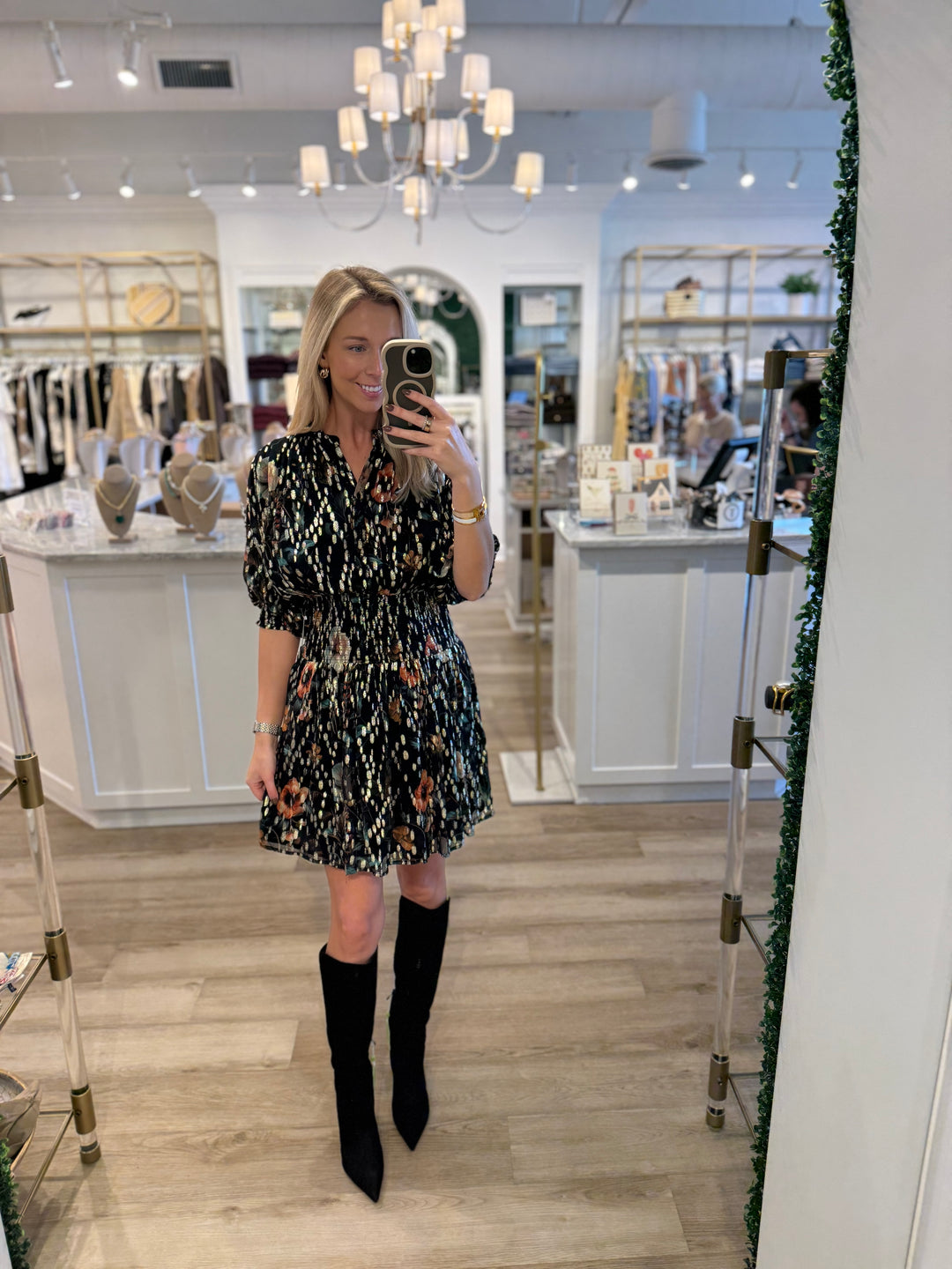 Cynthia Dress Metallic Dot