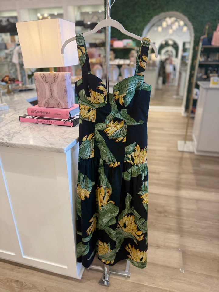 Paradise Print Midi Dress