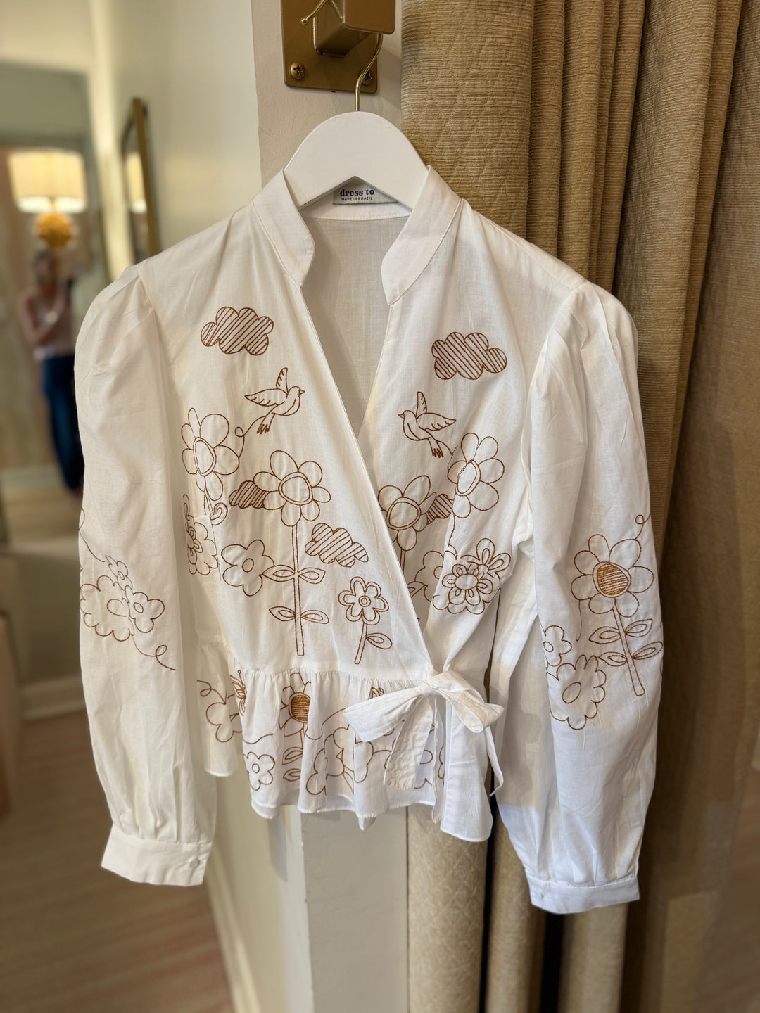 Cotton Blouse Garden Embroidery