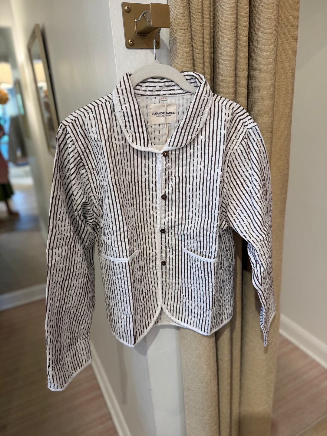 Birdie Jacket Choc Stripe