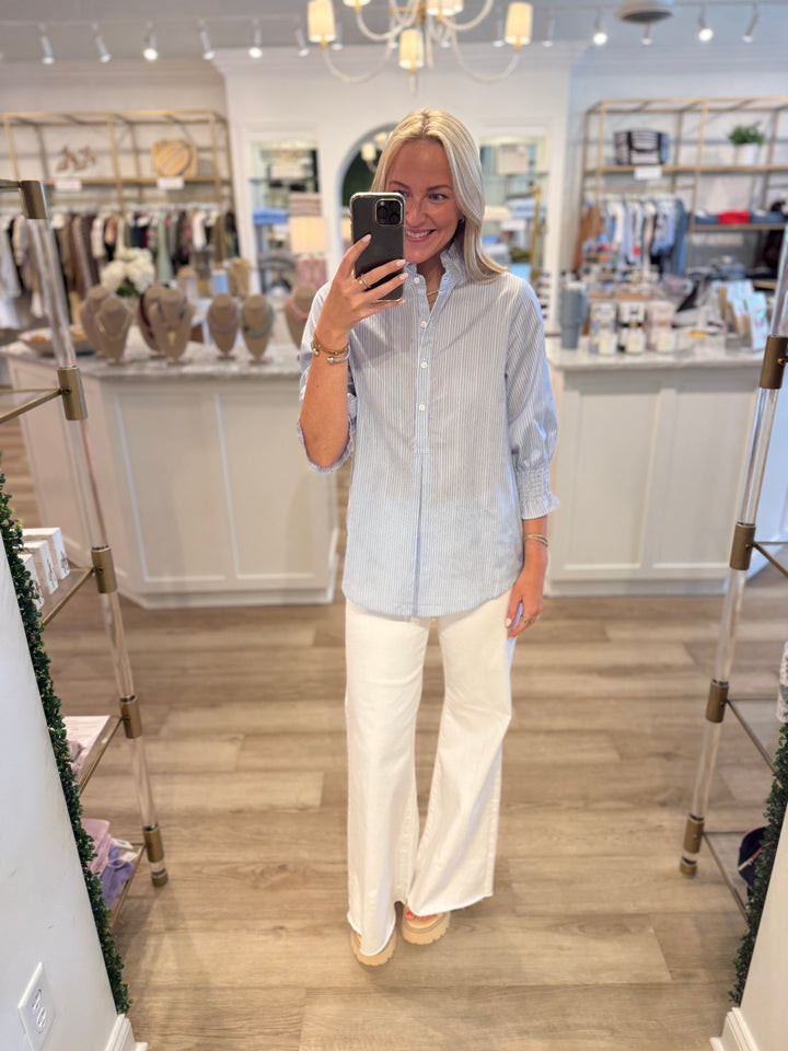 Kimberly Top Blue Stripe