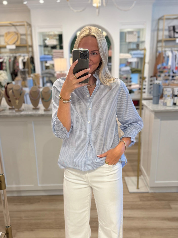 Kimberly Top Blue Stripe