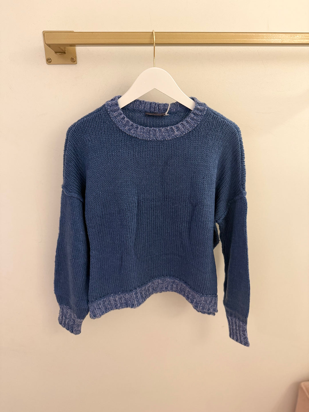 Lara Marl Trim Crew Chunky