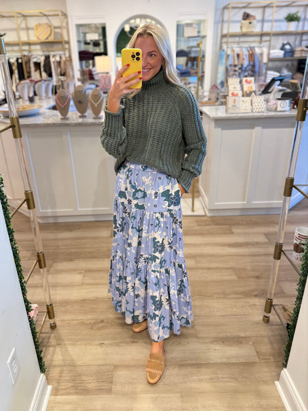 Tara Rails T Neck Chunky Smooth Olive