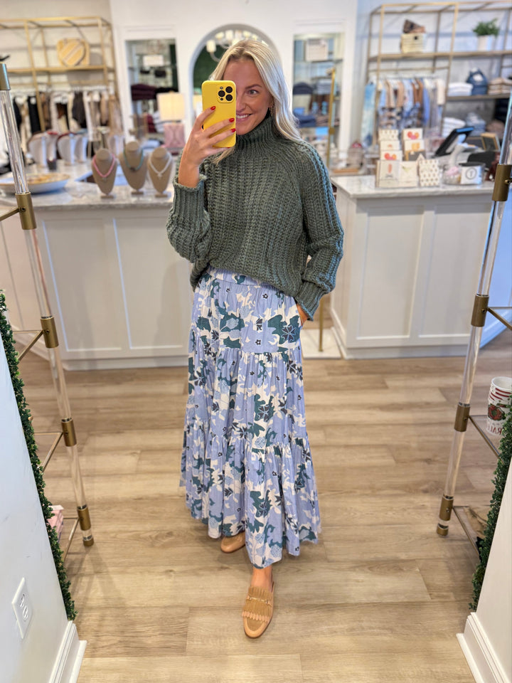 Tara Rails T Neck Chunky Smooth Olive