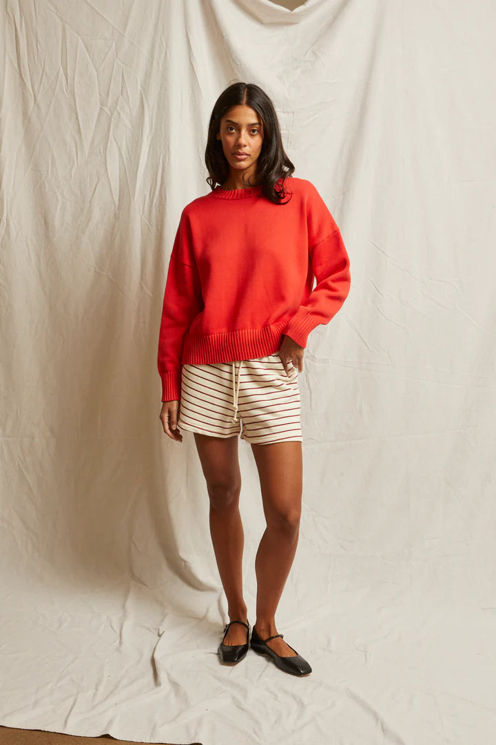 Janet Cotton Sweater Poppy Red