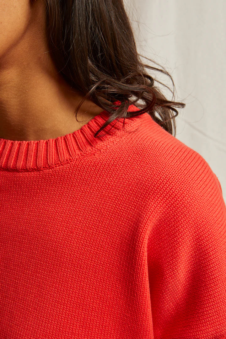 Janet Cotton Sweater Poppy Red