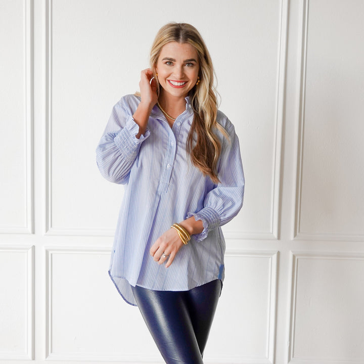 Kimberly Top Blue Stripe