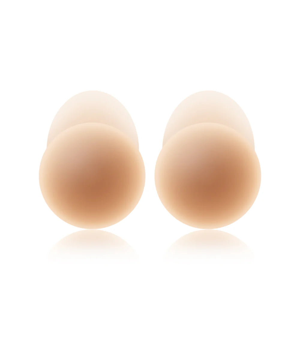 No-Show Extra Lift Reusable Adhesive Lifting Nipple Covers Soft Tan