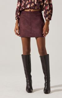 Laudine Pearl Detail Tweed Skirt