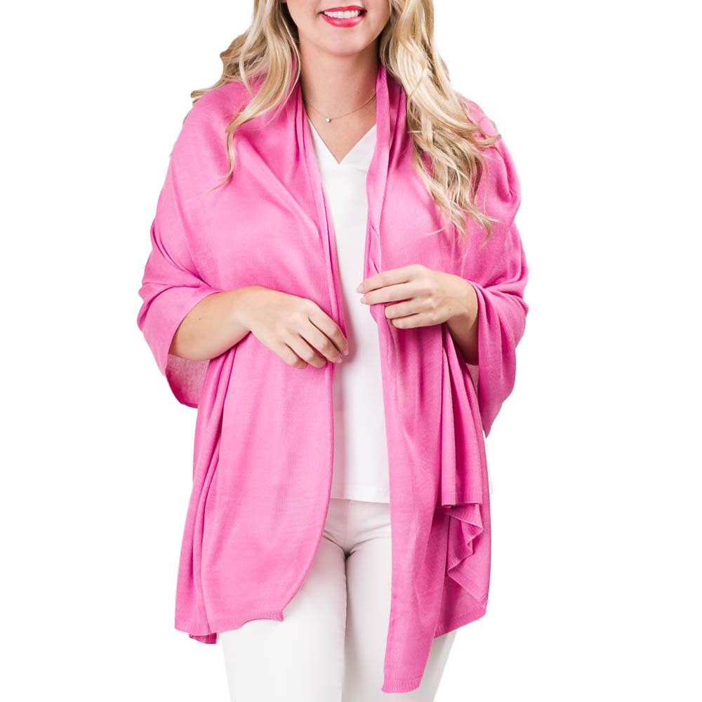 Ari Bamboo Shawl Wrap Pink Orchid