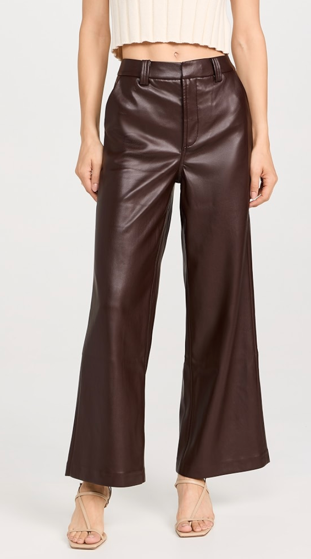 The Mia Vegan Leather Crop Trouser
