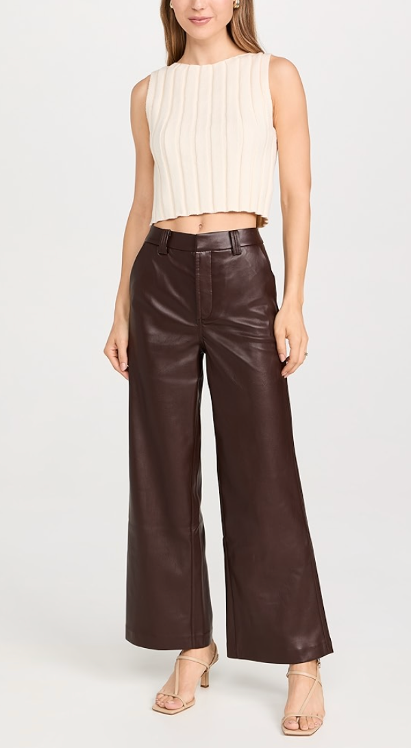 The Mia Vegan Leather Crop Trouser