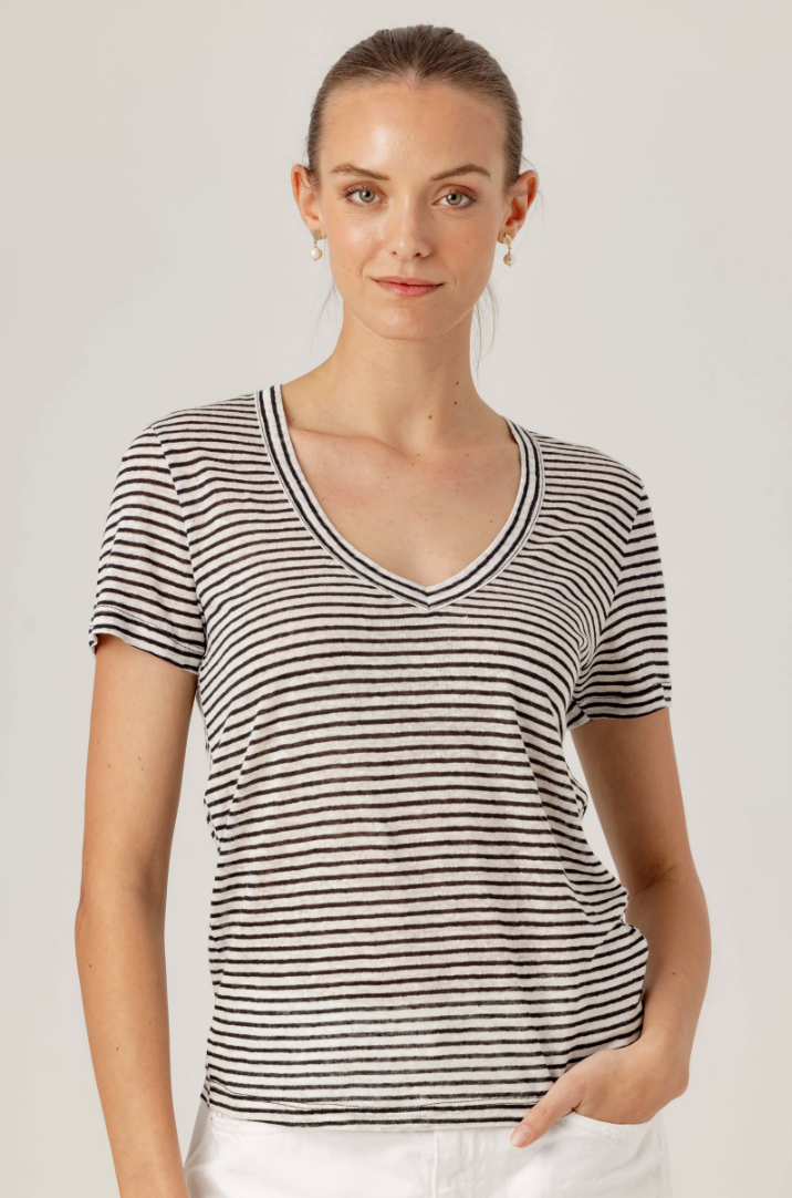 Stripe Linen Jerri Tee