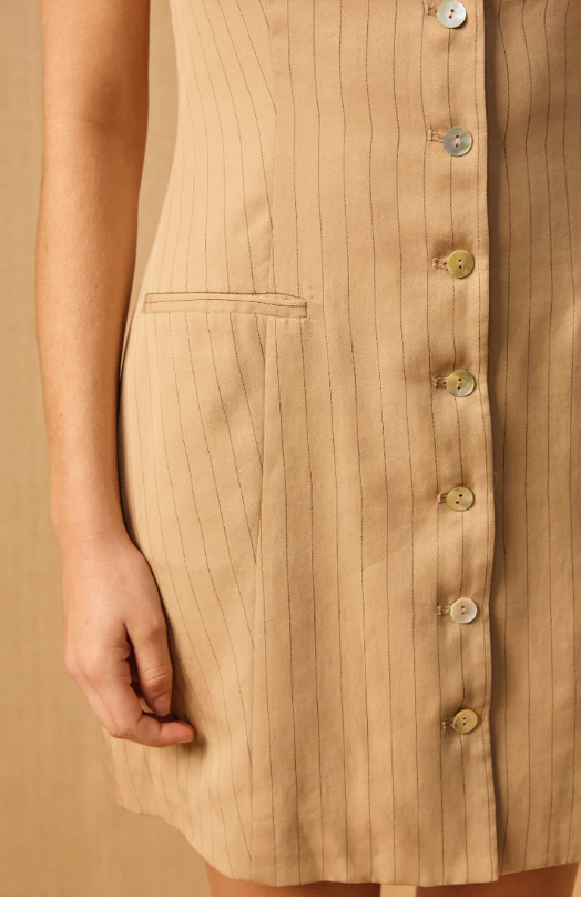 Bahia Pinstripe Mini Dress