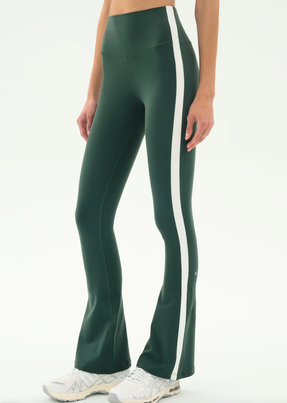 Raquel High Waist Supplex Military/White