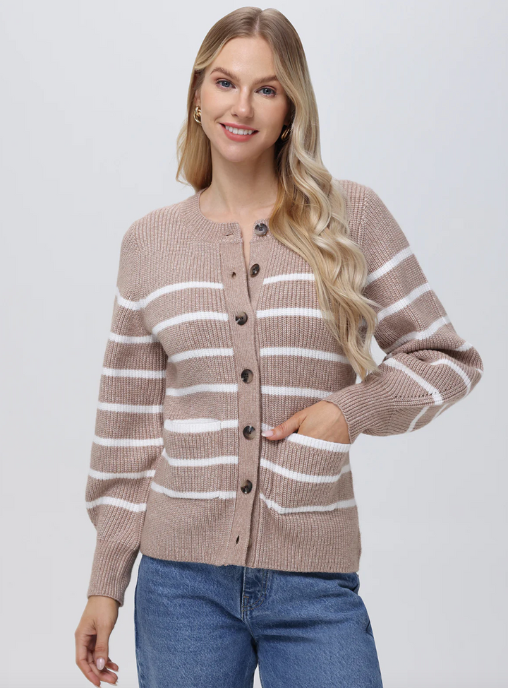 Josie Structured Stripe Cardigan