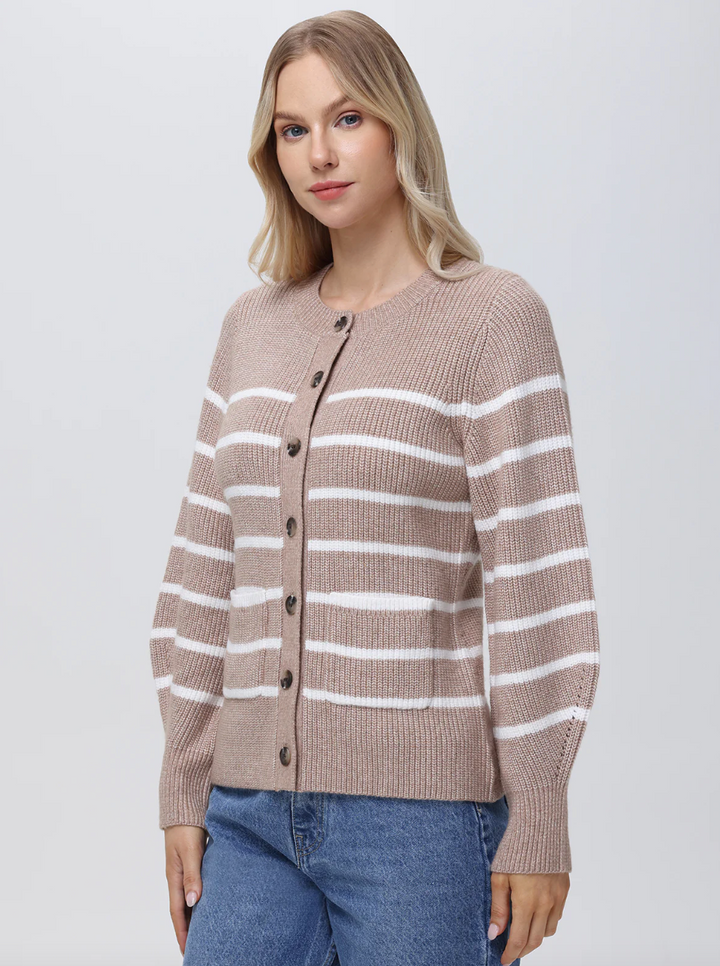 Josie Structured Stripe Cardigan