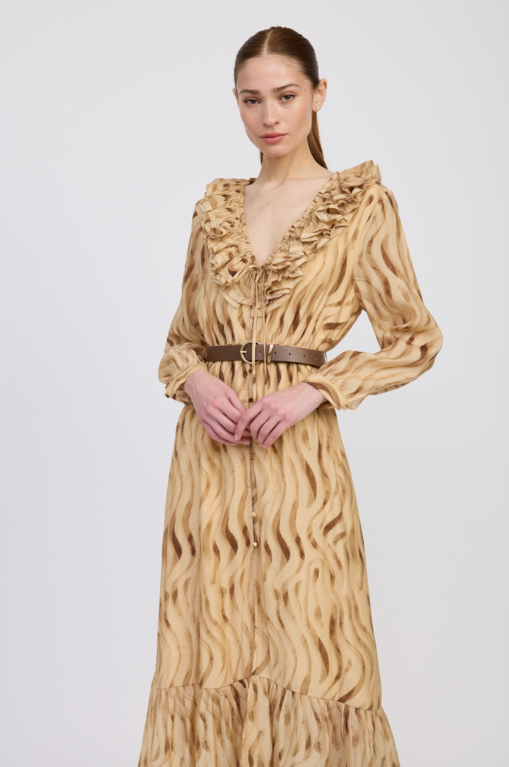 Avayah Ruffle Midi Dress