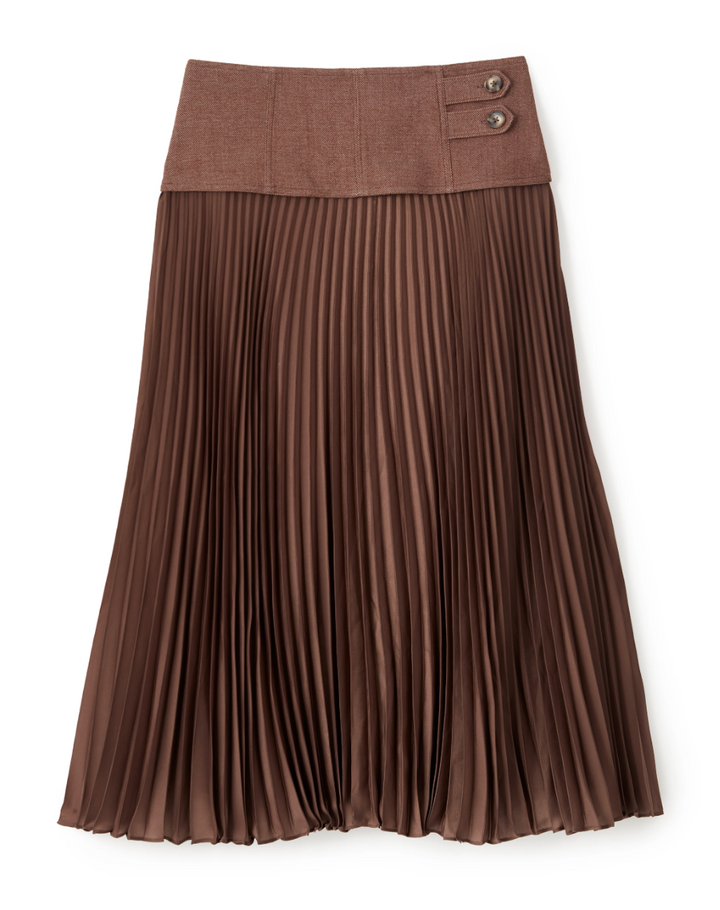 Estelle Pleated Skirt Mocha