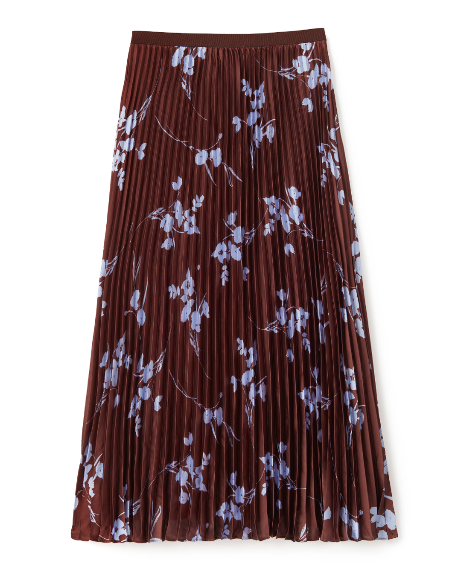 Claudia Pleated Skirt Upstate Floral Espresso