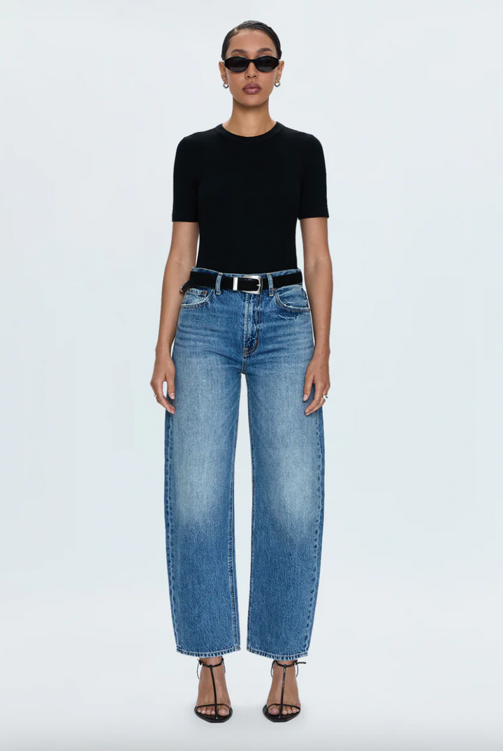 Wes High Rise Barrel Jean