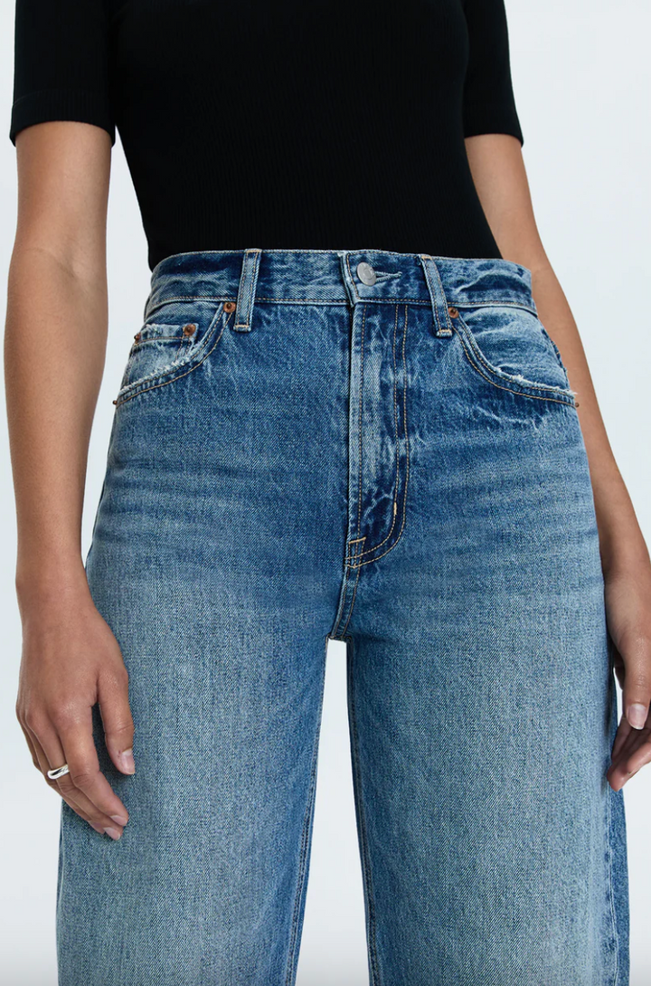 Wes High Rise Barrel Jean
