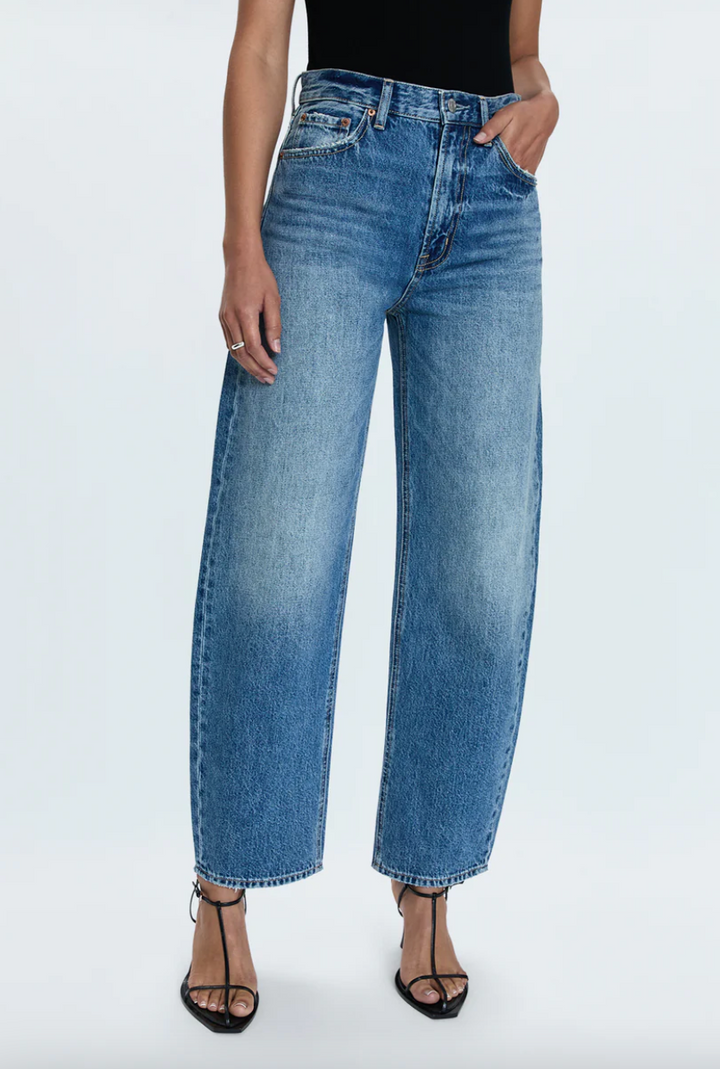 Wes High Rise Barrel Jean