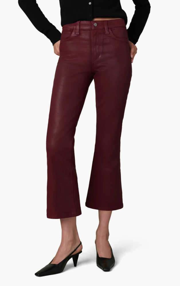 The Callie Cropped Bootcut Coated Syrah