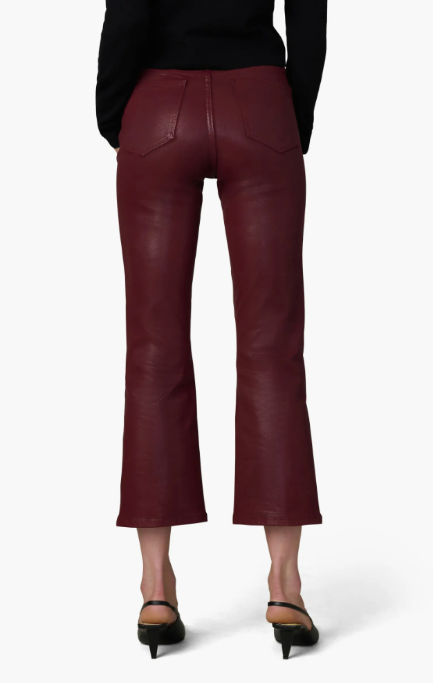 The Callie Cropped Bootcut Coated Syrah