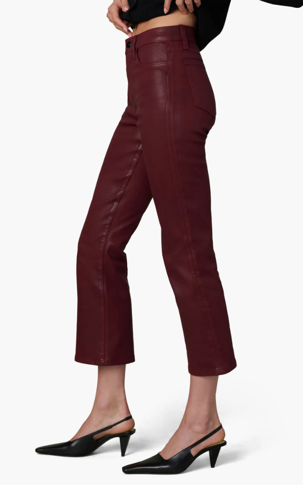 The Callie Cropped Bootcut Coated Syrah