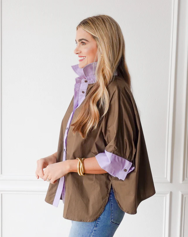 Abby Swing Top Forest and Lavender