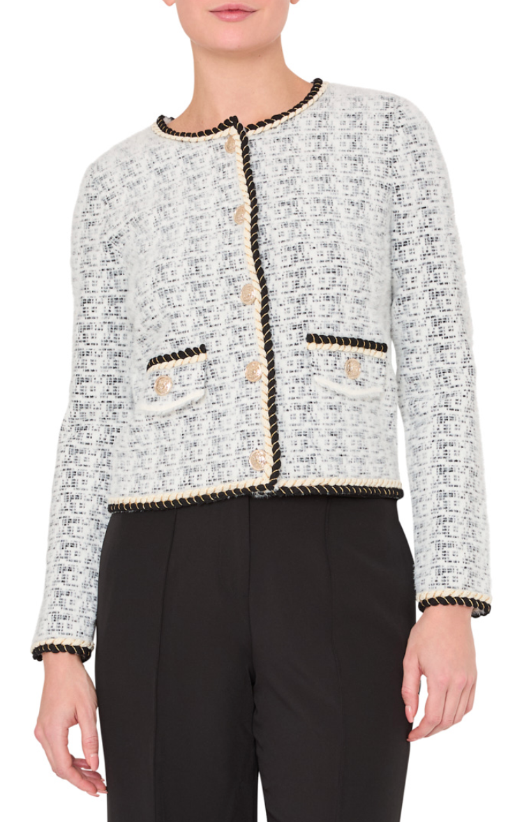 Braided Finish Knit Cardigan