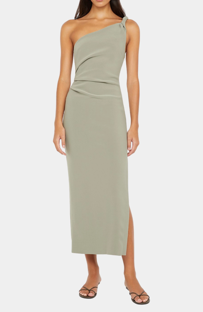 Ariven Asym Midi Dress Sage